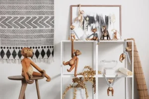 Barn Kay Bojesen Denmark Wooden Monkey, stor, teak