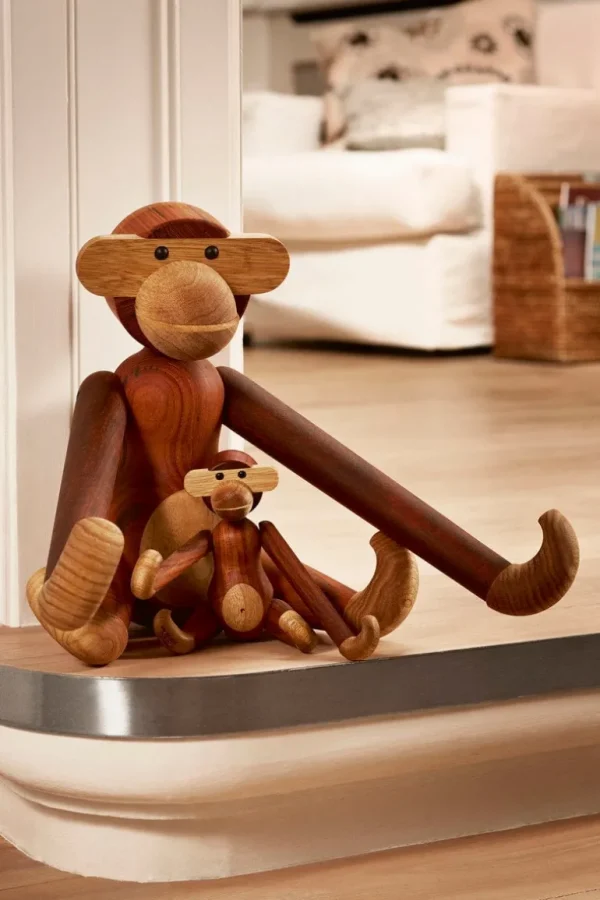 Barn Kay Bojesen Denmark Wooden Monkey, stor, teak