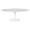 Knoll Tulip matbord 198 cm, oval, vit laminat