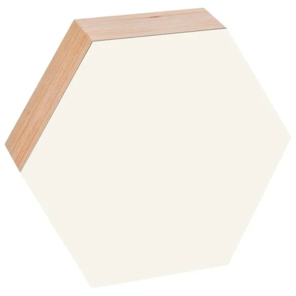 Barn Kotonadesign Anslagstavla hexagon, 26 cm, vit