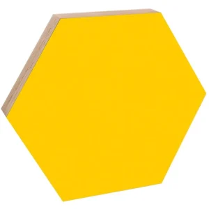 Barn Kotonadesign Anslagstavla liten hexagon, gul