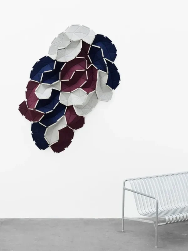 Kvadrat Clouds tygplattor, 8 st, grå - ultramarine