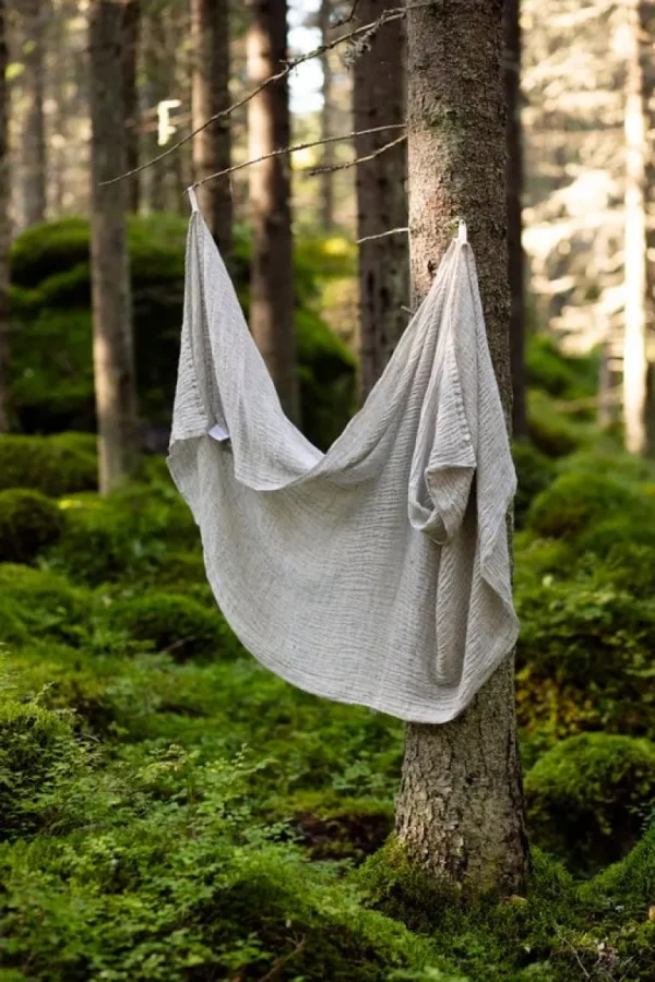 Barn Lapuan Kankurit Nyytti stort badlakan, vitt - linen
