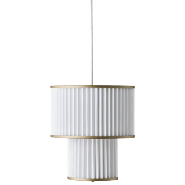 Le Klint Plivello 110 pendellampa, vit - guld