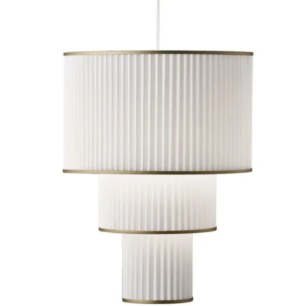 Le Klint Plivello 112 pendellampa, vit - guld