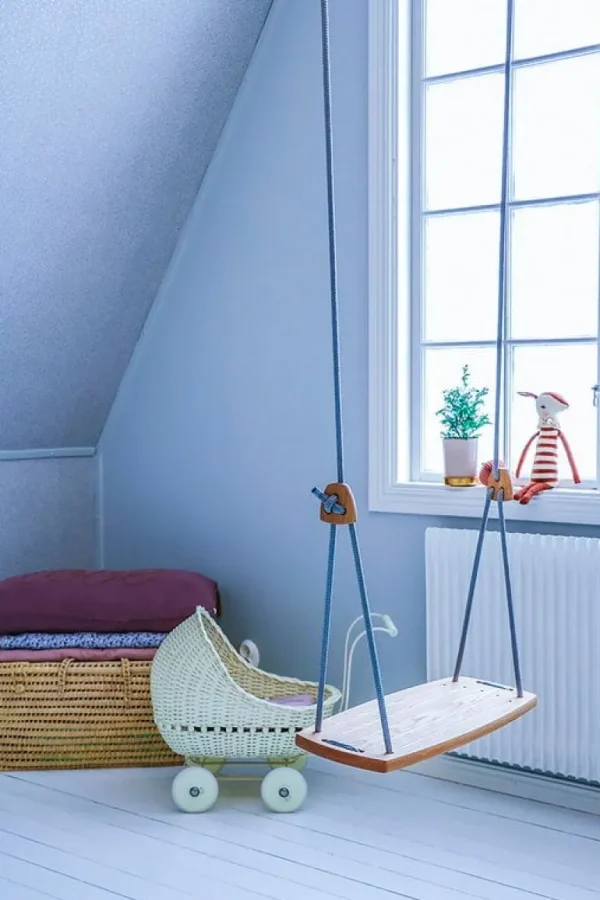 Barn Lillagunga Grand gunga, ek - grå