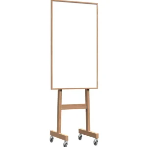 Lintex Wood Mobile whiteboardtavla, 70,8 x 196 cm, vit - ek