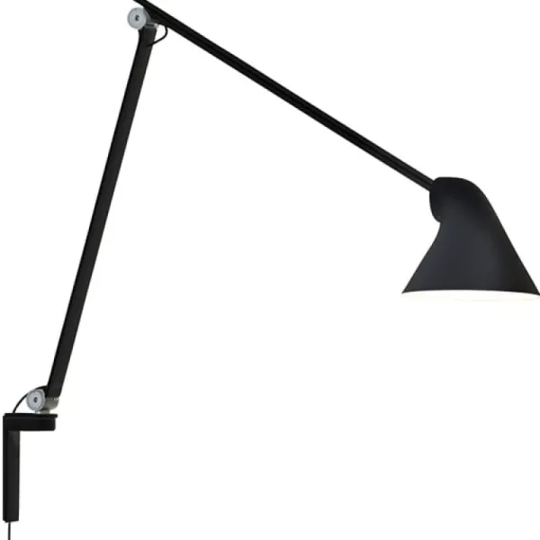 Louis Poulsen NJP vägglampa, lång arm, svart