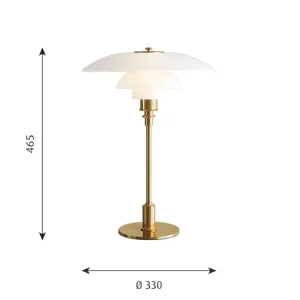 Louis Poulsen PH 3½-2½ bordslampa, metalliserad mässing