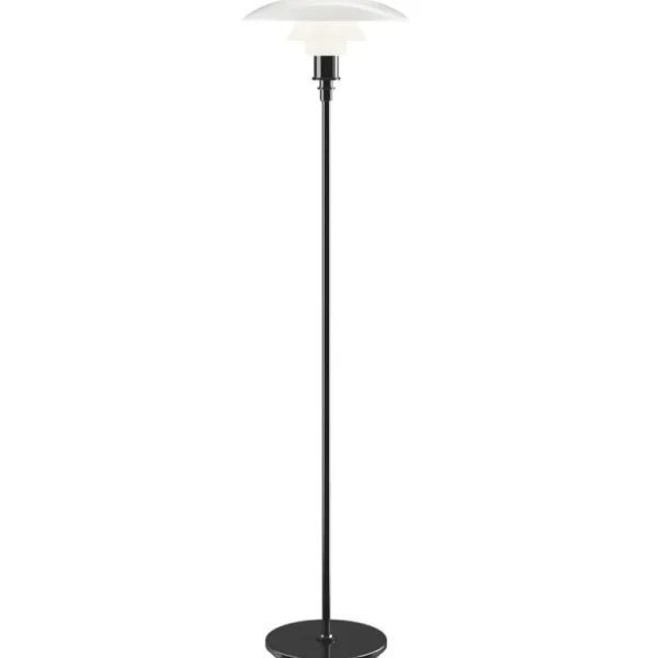 Louis Poulsen PH 3½–2½ golvlampa, metalliserad svart