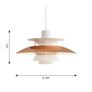 Louis Poulsen PH 5 Mini pendellampa, koppar
