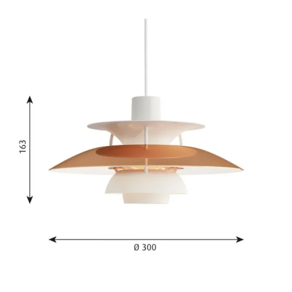 Louis Poulsen PH 5 Mini pendellampa, koppar