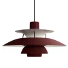 Louis Poulsen PH 5 Monochrome, pendellampa, burgundy