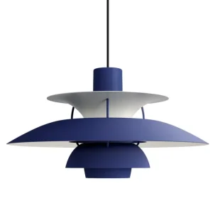 Louis Poulsen PH 5 Monochrome, pendellampa, dusty indigo