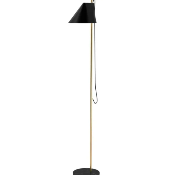 Louis Poulsen Yuh golvlampa, mässing - svart