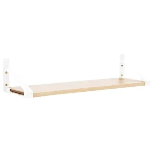 Lundia Classic vägg hylla, 100 x 30 cm, vit - naturlig