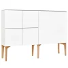 Lundia Fuuga sideboard, 128 cm, vitt - ek