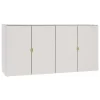 Lundia Fuuga sidobord, 128 cm, väggmontering, cashmere-Terrazzo-mässing