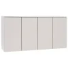 Lundia Fuuga sidobord, 128 cm, väggmontering, cashmere - Terrazzo