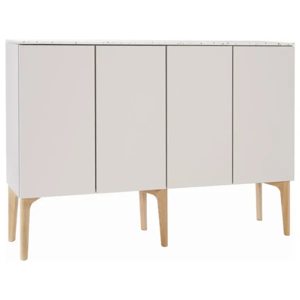 Lundia Fuuga sidobord, 128 cm, cashmere - Terrazzo - ek
