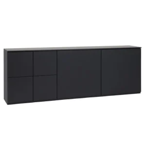 Lundia Fuuga sidobord, 192 cm, med sockel, svart