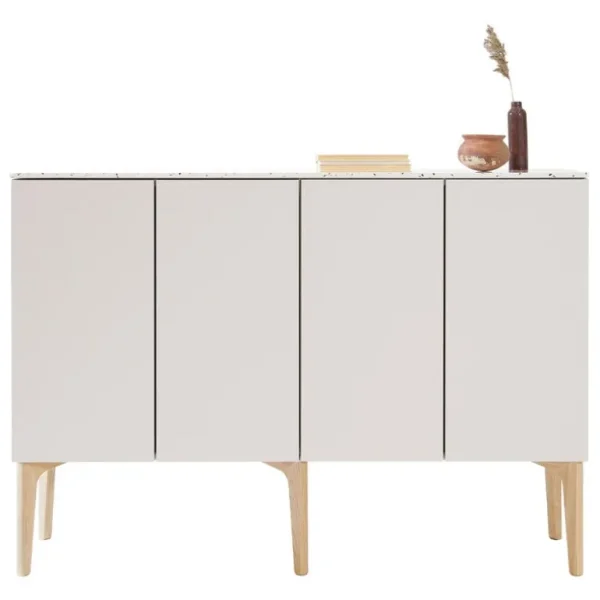 Lundia Fuuga sidobord, 128 cm, cashmere - Terrazzo - ek
