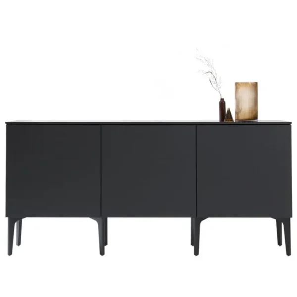 Lundia Fuuga sidobord, 192 cm, tre dörrar, svart