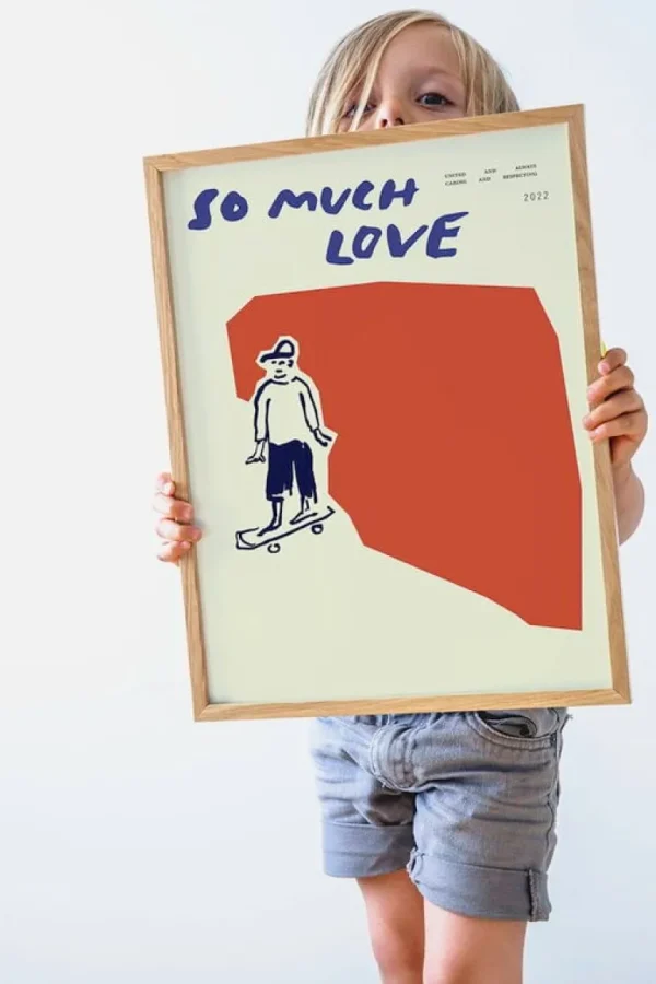 Barn MADO So Much Love Skateboard affisch, 30 x 40 cm