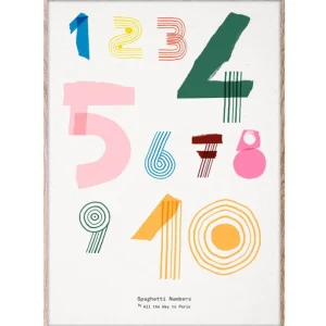 Barn MADO Spaghetti Numbers poster, 50 x 70 cm, flerfärgad