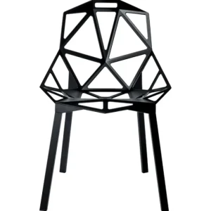 Magis Chair One stol, svart, ben i målad aluminium