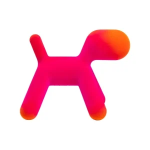 Barn Magis Puppy, M, fuchsia - orange sammet