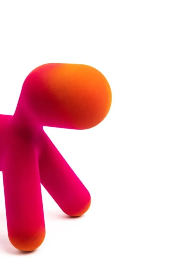 Barn Magis Puppy, S, fuchsia - orange sammet