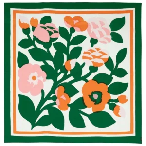 Marimekko Green Green bordsduk, 140 x 140 cm, vit - grön - rosa - orange