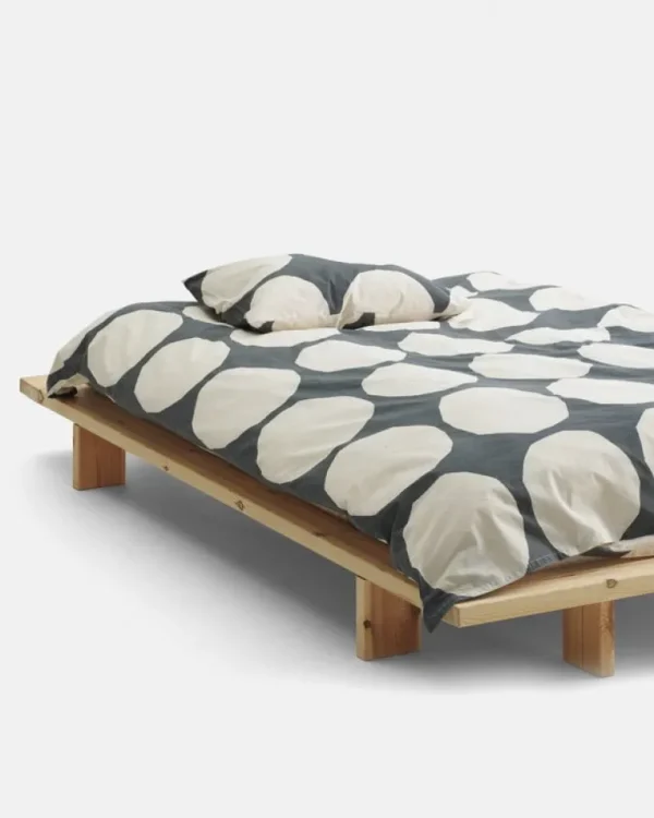 Finnish Design Shop Marimekko Kivet örngott, 50 x 60 cm, träkol - naturvit