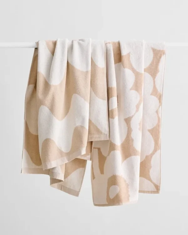 Marimekko Lokki gästhandduk, beige - vit