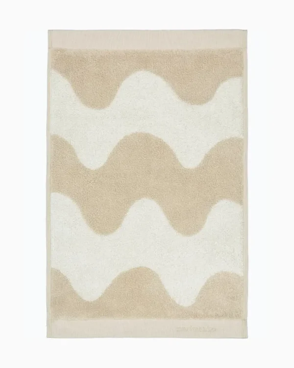 Marimekko Lokki gästhandduk, beige - vit