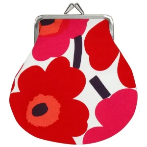 Marimekko Mini Unikko Pieni Kukkaro börs, vit - röd