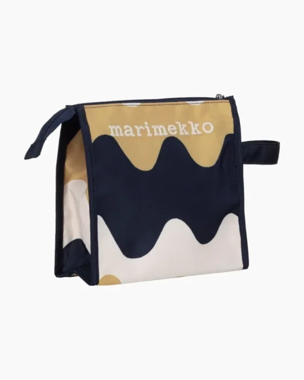 Marimekko Nuuka Pikku Lokki sminkväska, mörkblå - beige