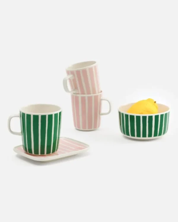 Marimekko Oiva - Piccolo mugg, 2,5 dl, vit - rosa