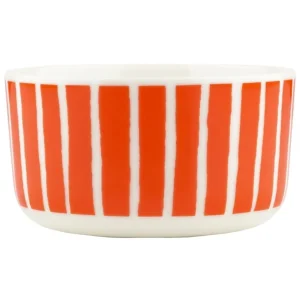 Marimekko Oiva - Piccolo skål, 5 dl, vit - orange