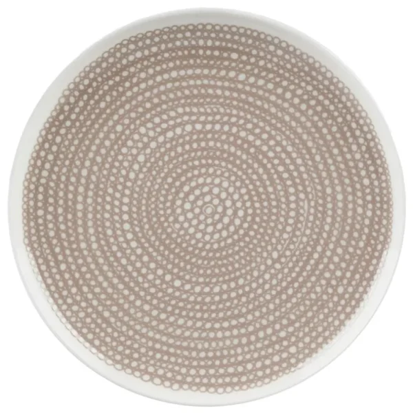 Marimekko Oiva - Siirtolapuutarha tallrik, 25 cm, vit - beige