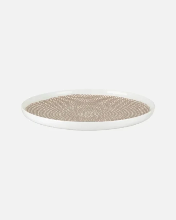 Marimekko Oiva - Siirtolapuutarha tallrik, 25 cm, vit - beige