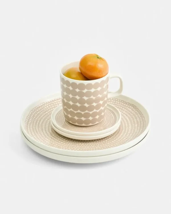 Marimekko Oiva - Siirtolapuutarha tallrik, 13,5 cm, vit - beige