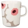 Marimekko Oiva - Unikko mugg, 2,5 dl, vit - lera - puder - röd