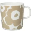 Marimekko Oiva - Unikko mugg, 4 dl, vit - beige