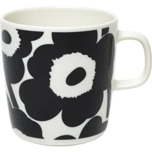 Marimekko Oiva - Unikko mugg, 4 dl, vit - svart