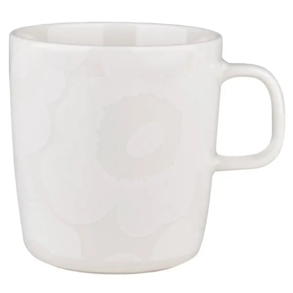 Marimekko Oiva - Unikko mugg, 4 dl, naturvit - vit
