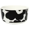Marimekko Oiva - Unikko skål, 5 dl, vit - svart