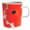 Marimekko Oiva Unikko mugg 2,5 dl, vit - röd - blå