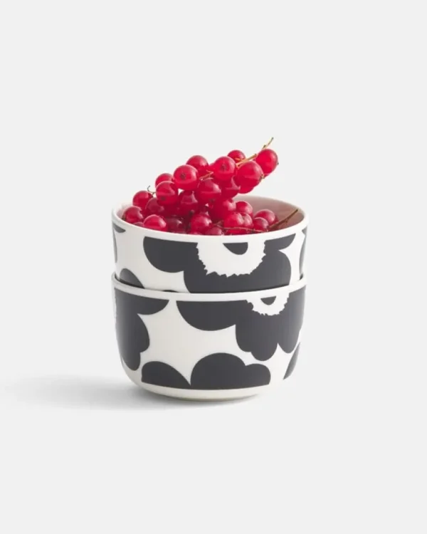 Marimekko Oiva Unikko skål 2,5 dl, vit - svart